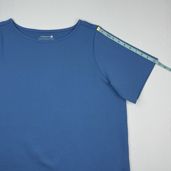 Betabrand Women’s NWT Tide Pool Boat Neck Short Sleeve Boxy Hi-Low Top XL/C47 - Picture 10 of 12